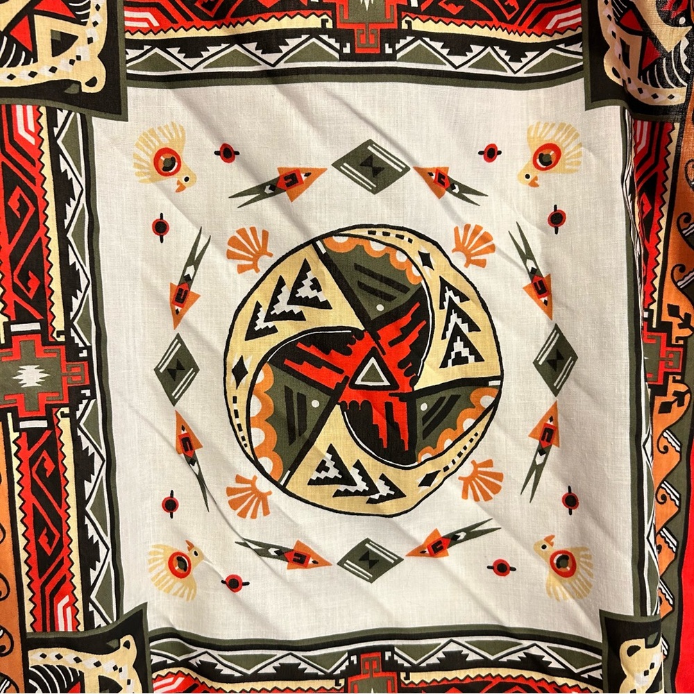 Vintage Wancraft Made in USA Cotton Blend Scarf / Bandana - Picture 4 of 8